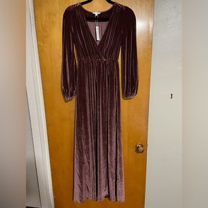 XS Baltic Born Sadie Velvet Maxi Dress | Dusty Plum